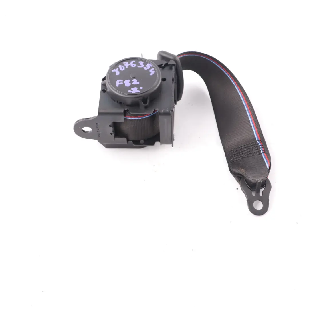 Seatbelt Seat Belt Upper Right O/S Tricoloured to BMW F82 M4 Rear with Part number 8076354 BMW F82 M4 Rear Seatbelt Seat Belt Upper Right O/S Tricoloured - SKU 8076354 - Part number 8076354