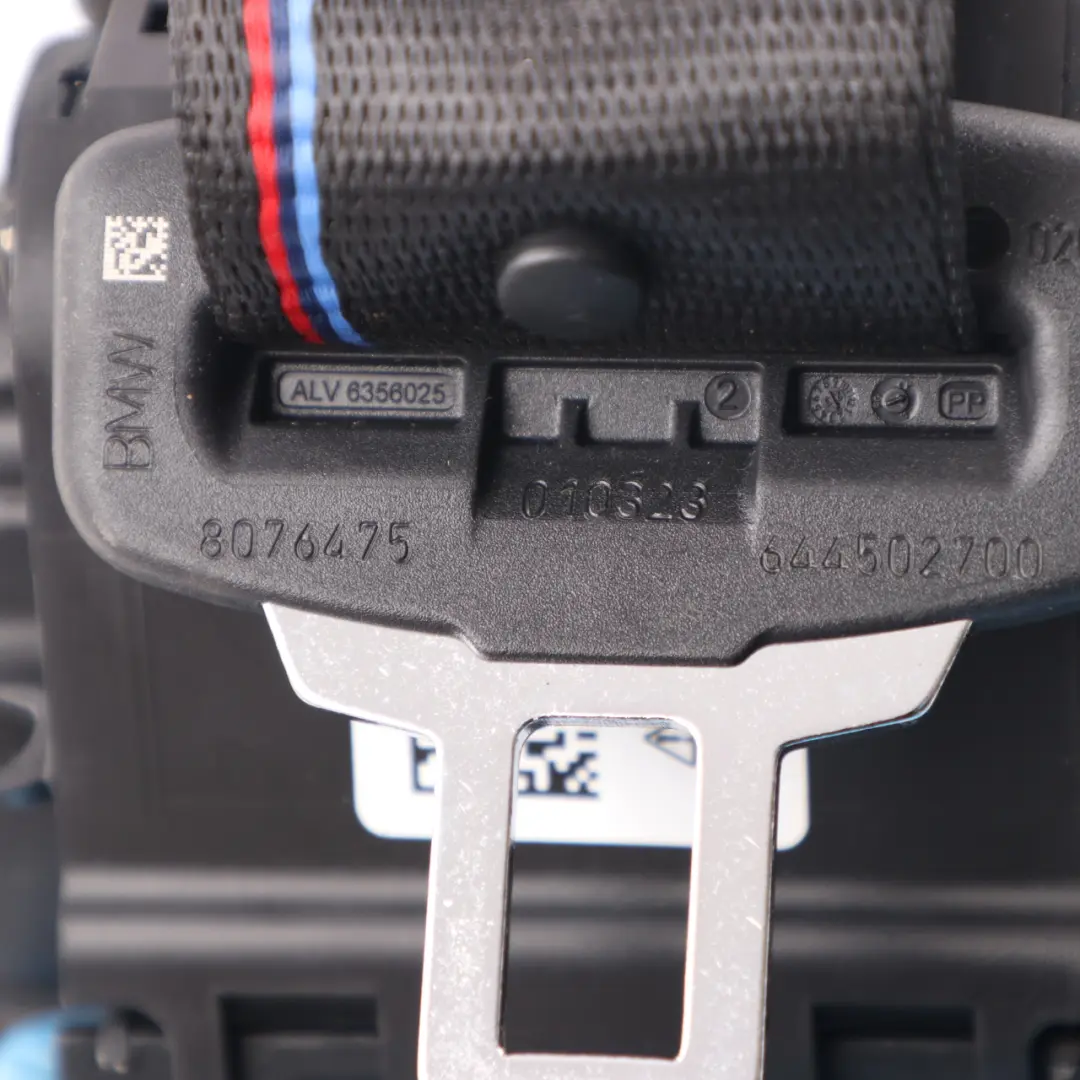  Cinturón de seguridad trasero BMW F40 izquierdo M Sport M-Tricolor - SKU 8076475 - Número de pieza 8076475