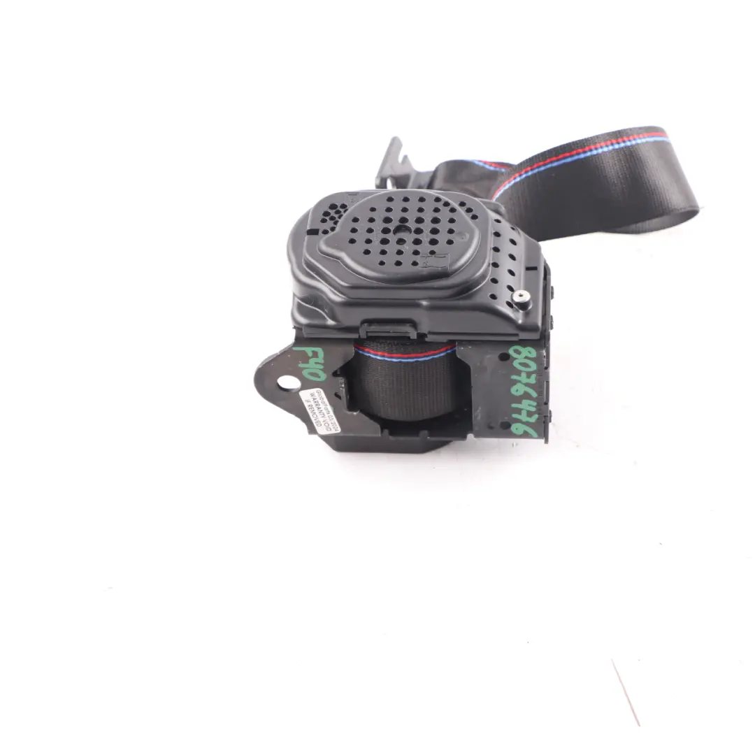 Seatbelt Rear Belt Right O/S M Sport M-Tricoloured Seat Belt to BMW F40 with Part number 8076476 BMW F40 Seatbelt Rear Belt Right O/S M Sport M-Tricoloured Seat Belt - SKU 8076476 - Part number 8076476