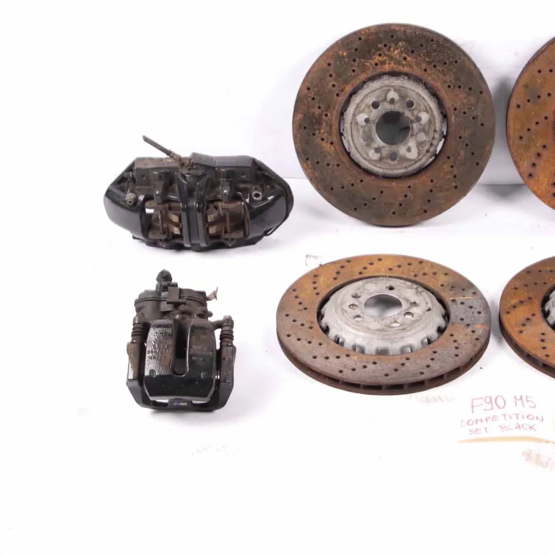 Brake Set M Sport Front Rear Left Right N/O/S Discs Calipers Kit to BMW F90 M5 with Part number 8089937 BMW F90 M5 Brake Set M Sport Front Rear Left Right N/O/S Discs Calipers Kit - SKU 8089937 - Part number 8089937