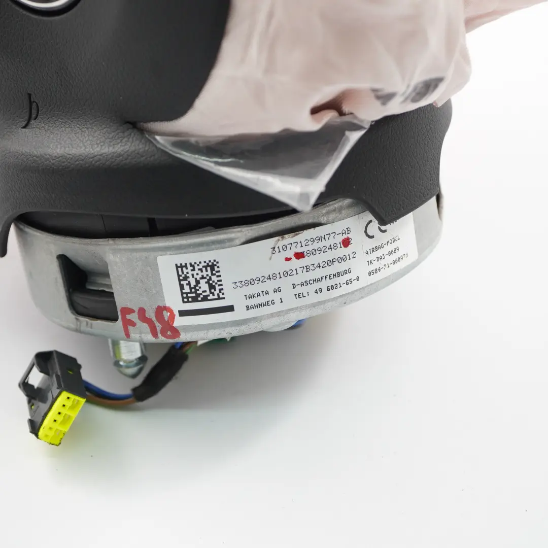 BMW F45 X1 F48 M Sport Driver's Side Steering Wheel Air Module DAMAGED - SKU 8092481-1 - Part number 8092481