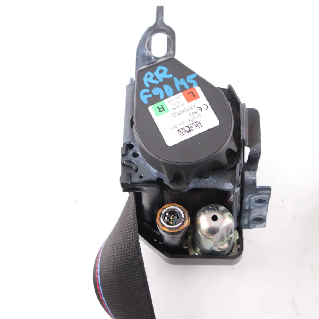 Seat Belt BMW F90 M5 G30 Upper Rear Right O/S M Black - SKU 8092486 - Part number 8092486