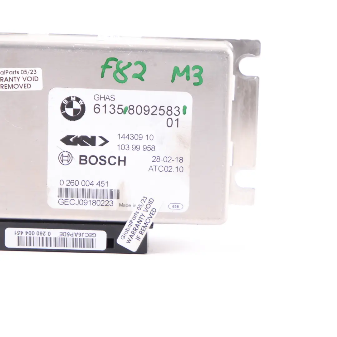 Differential Lock Module BMW F10 M5 F80 M3 Rear Axle Control Unit ECU to with Part number 8092583 Differential Lock Module BMW F10 M5 F80 M3 Rear Axle Control Unit ECU - SKU 8092583 - Part number 8092583