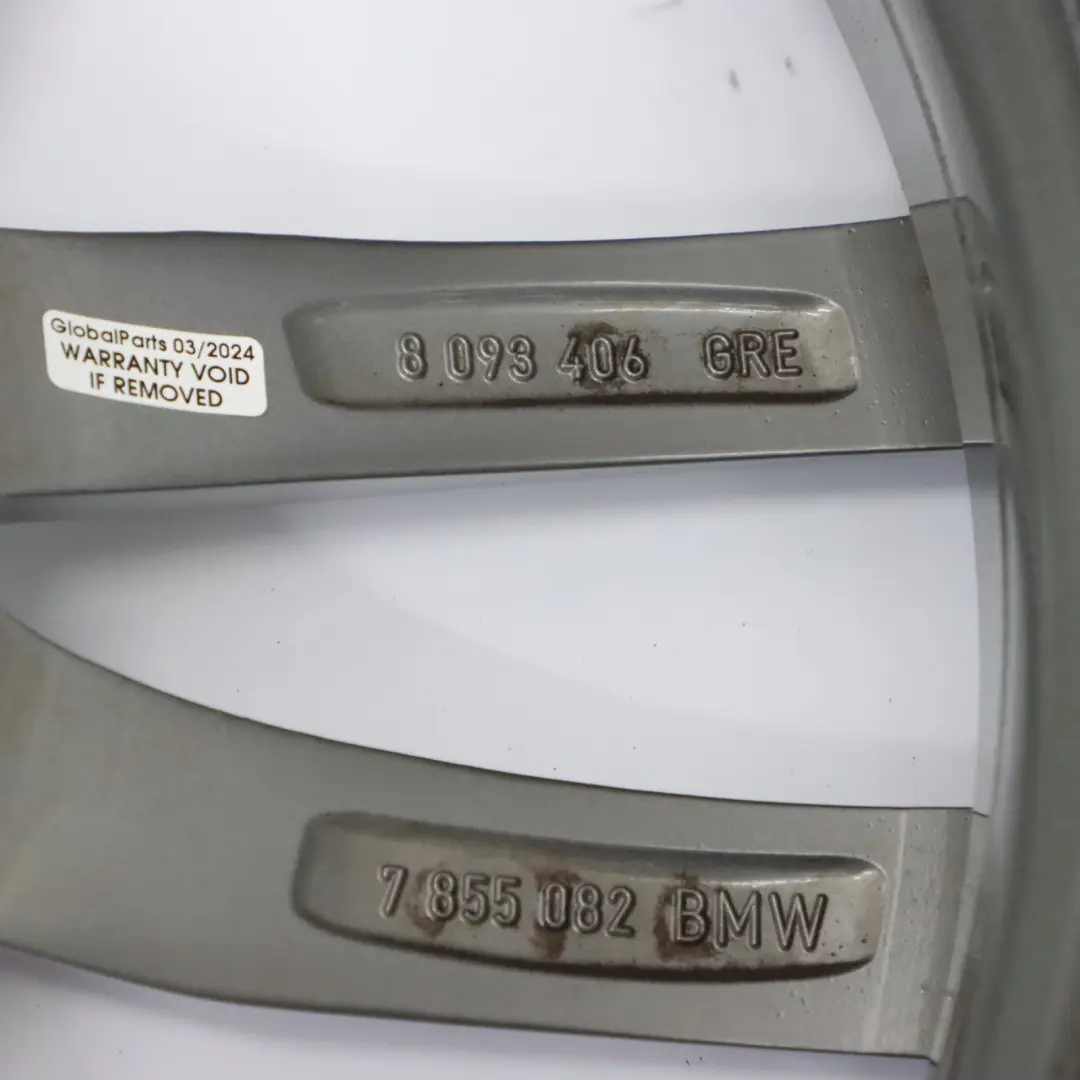 Jante arrière en alliage gris ferrique 18" 9J ET:44 pour BMW G30 à propos du numéro de pièce 8093406 BMW G30 Jante arrière en alliage gris ferrique 18" 9J ET:44 - SKU 8093406-2 - Numéro de pièce 8093406