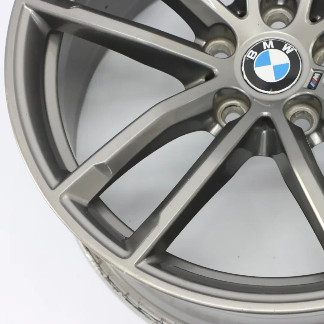 Ferric Grey Alloy Wheel Rim 18" 9J ET:44 Double Spoke 662M to BMW G30 Rear with Part number 8093406 BMW G30 Rear Ferric Grey Alloy Wheel Rim 18" 9J ET:44 Double Spoke 662M - SKU 8093406-2 - Part number 8093406
