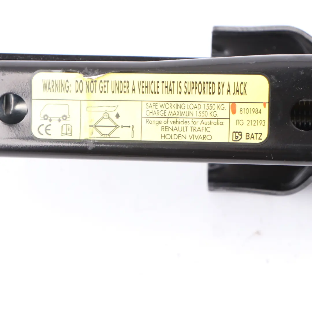 Lifting Jack Emergency Wheel Lift to Renault Trafic Vauxhall Vivaro Car with Part number 8101984 Renault Trafic Vauxhall Vivaro Car Lifting Jack Emergency Wheel Lift - SKU 8101984 - Part number 8101984