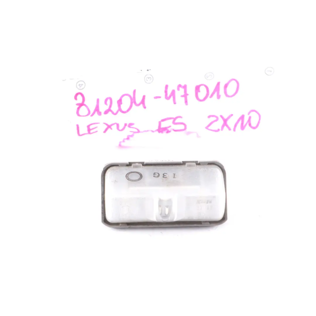 ZX10 Registration License Plate Number Lamp Light to Lexus ES with Part number 81204-47010 Lexus ES ZX10 Registration License Plate Number Lamp Light - SKU 81204-47010 - Part number 81204-47010