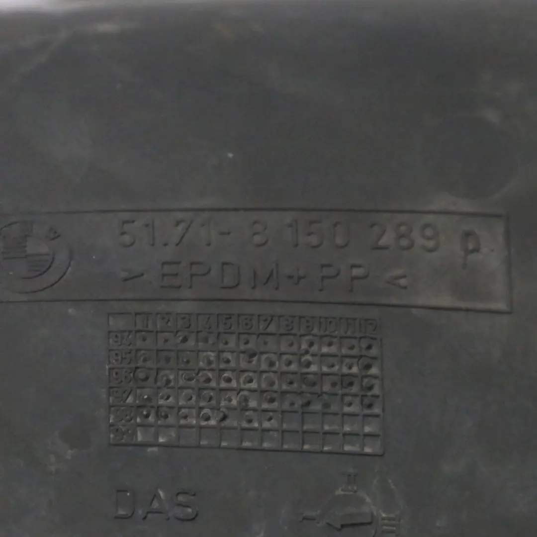 BMW E38 Paso de Rueda Delantero Izquierdo Revestimiento Embellecedor - SKU 8150289 - Número de pieza 8150289