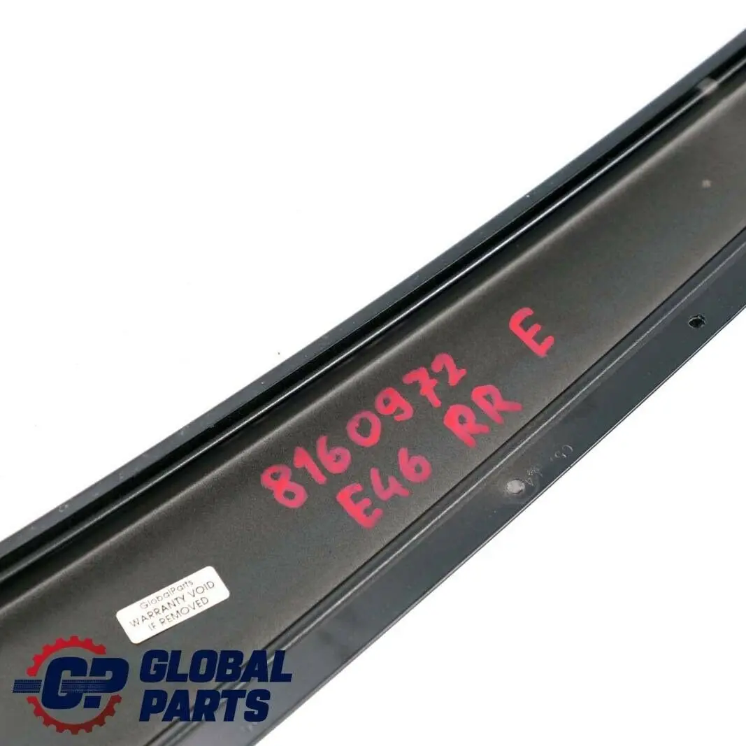 Door Column B Finisher Window Frame Pillar Rear Right O/S to BMW 3 Series E46 with Part number 8160972 BMW 3 Series E46 Door Column B Finisher Window Frame Pillar Rear Right O/S - SKU 8160972 - Part number 8160972