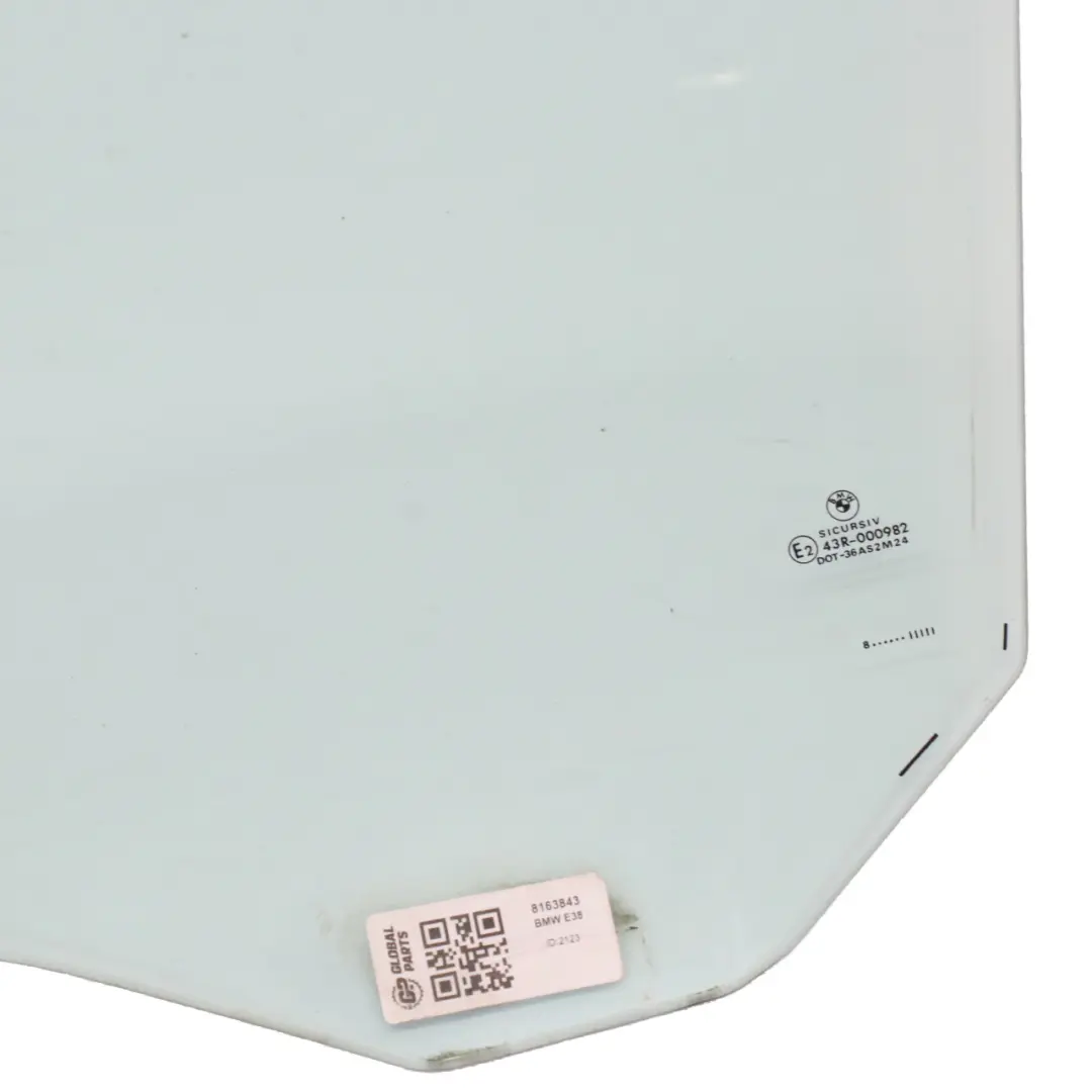 Puerta Ventana Delantera Izquierda Cristal AS2 para BMW E38 con número de pieza 8163843 BMW E38 Puerta Ventana Delantera Izquierda Cristal AS2 - SKU 8163843 - Número de pieza 8163843