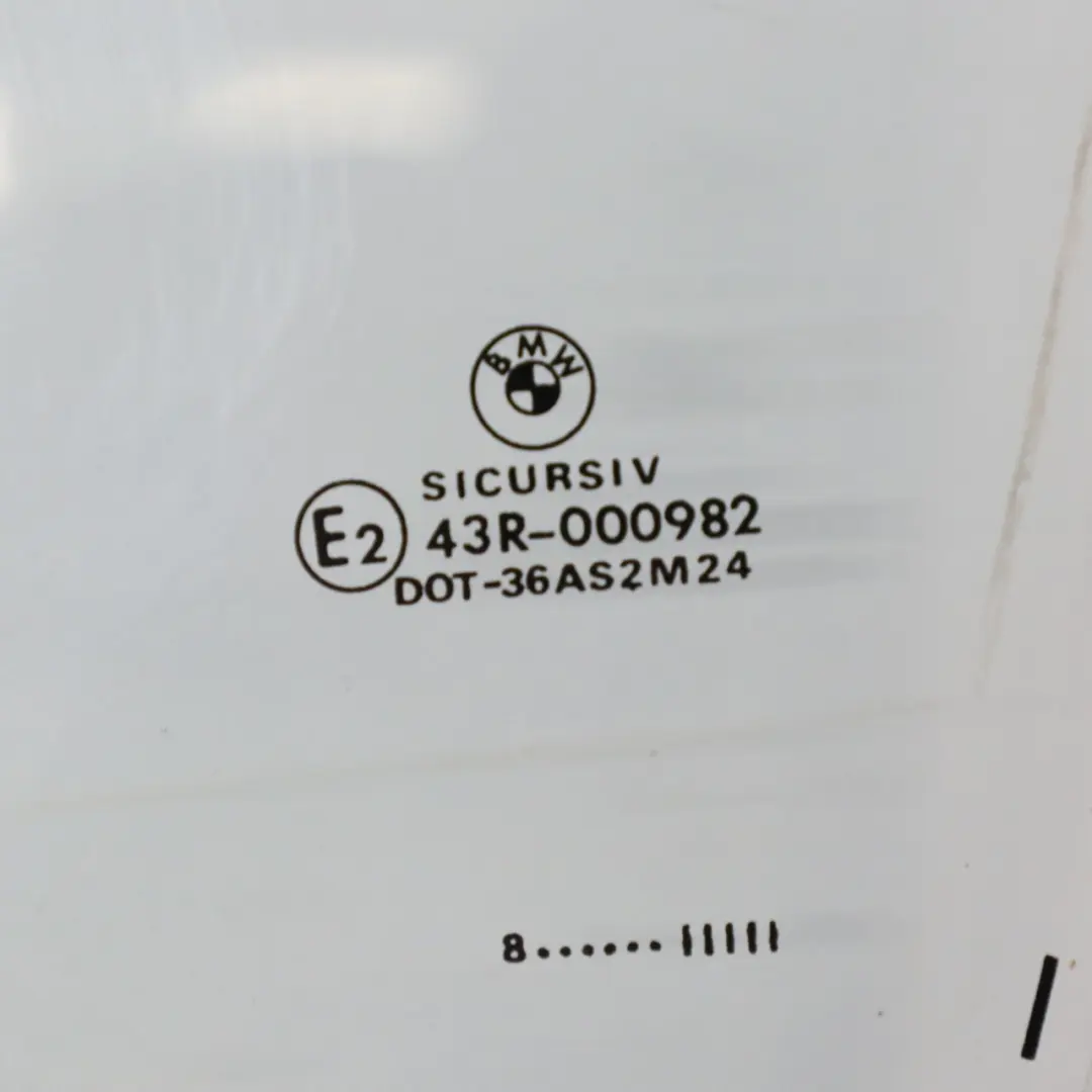 BMW E38 Fenêtre de Porte Avant Gauche Vitrage AS2 - SKU 8163843 - Numéro de pièce 8163843