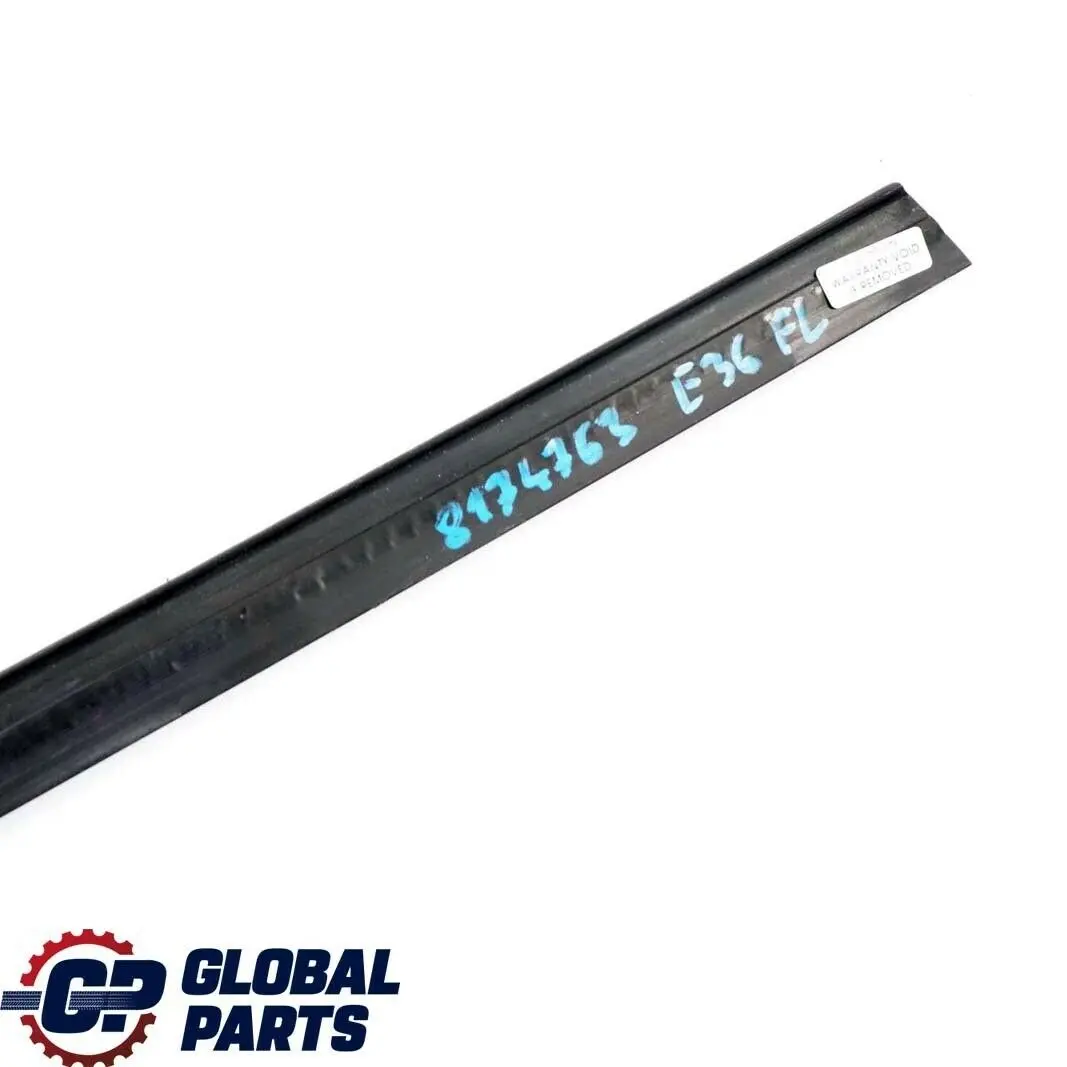 Door Inner Weatherstrip Front Left Black N/S to BMW 3 Series E36 Saloon Touring with Part number 8174763 BMW 3 Series E36 Saloon Touring Door Inner Weatherstrip Front Left Black N/S - SKU 8174763 - Part number 8174763