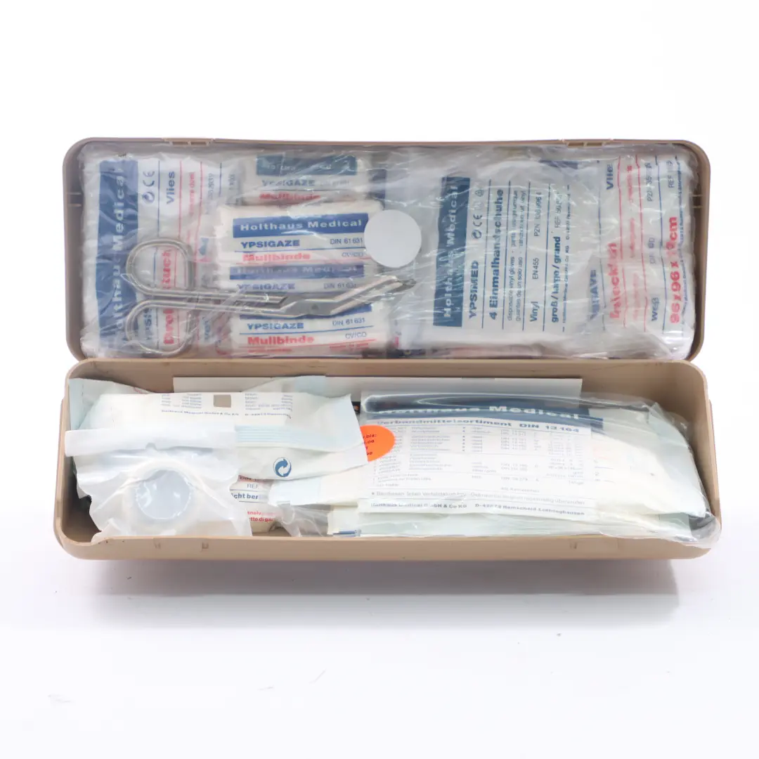 Kit di pronto soccorso sotto sedile cassetta di emergenza Beige per BMW E39 con numero di parte 8176553 BMW E39 Kit di pronto soccorso sotto sedile cassetta di emergenza Beige - SKU 8176553-1 - Numero di parte 8176553