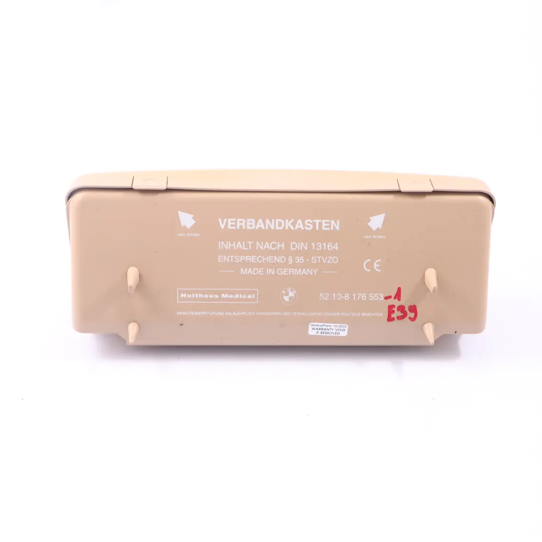 Aid Kit Under Seat Case Tray Emergency Box Beige to BMW E39 First with Part number 8176553 BMW E39 First Aid Kit Under Seat Case Tray Emergency Box Beige - SKU 8176553-1 - Part number 8176553