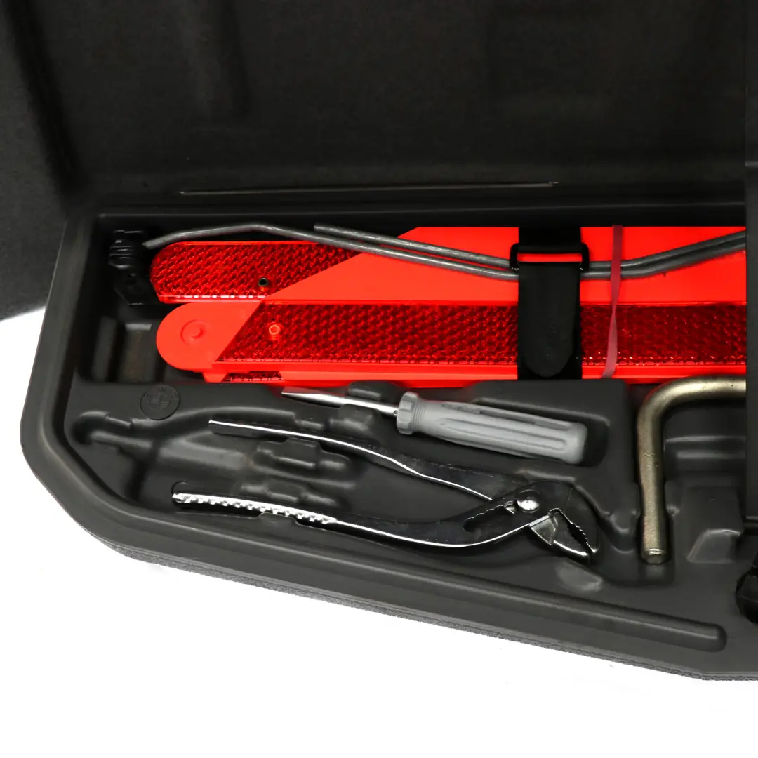BMW E39 Boot Lid Tool Case Wheel Wrench Hook Screwdriver Hazard Kit Set - SKU 8186808 - Part number 8186808