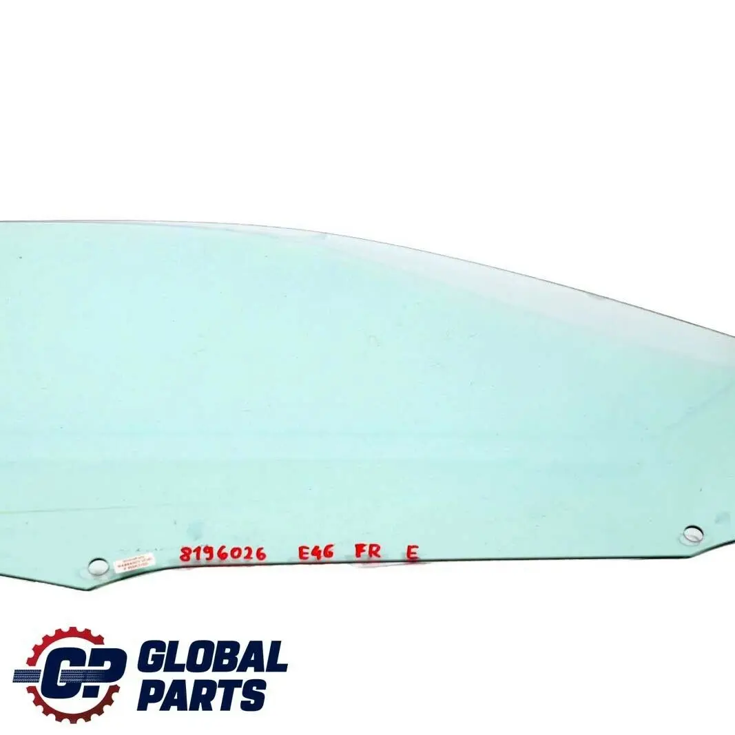 BMW 3 Series E46 Front Right Door Green Side Window AS2 O/S - SKU 8196026 - Part number 8196026