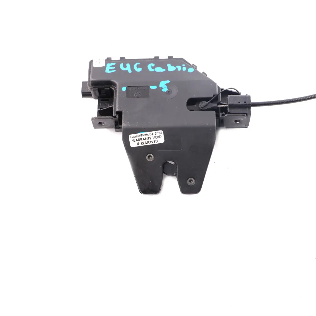 Maletero Tapa Cerradura Con Cable Bowden 7840617 para BMW E46 con número de pieza 8196401 BMW E46 Maletero Tapa Cerradura Con Cable Bowden 7840617 - SKU 8196401-5 - Número de pieza 8196401