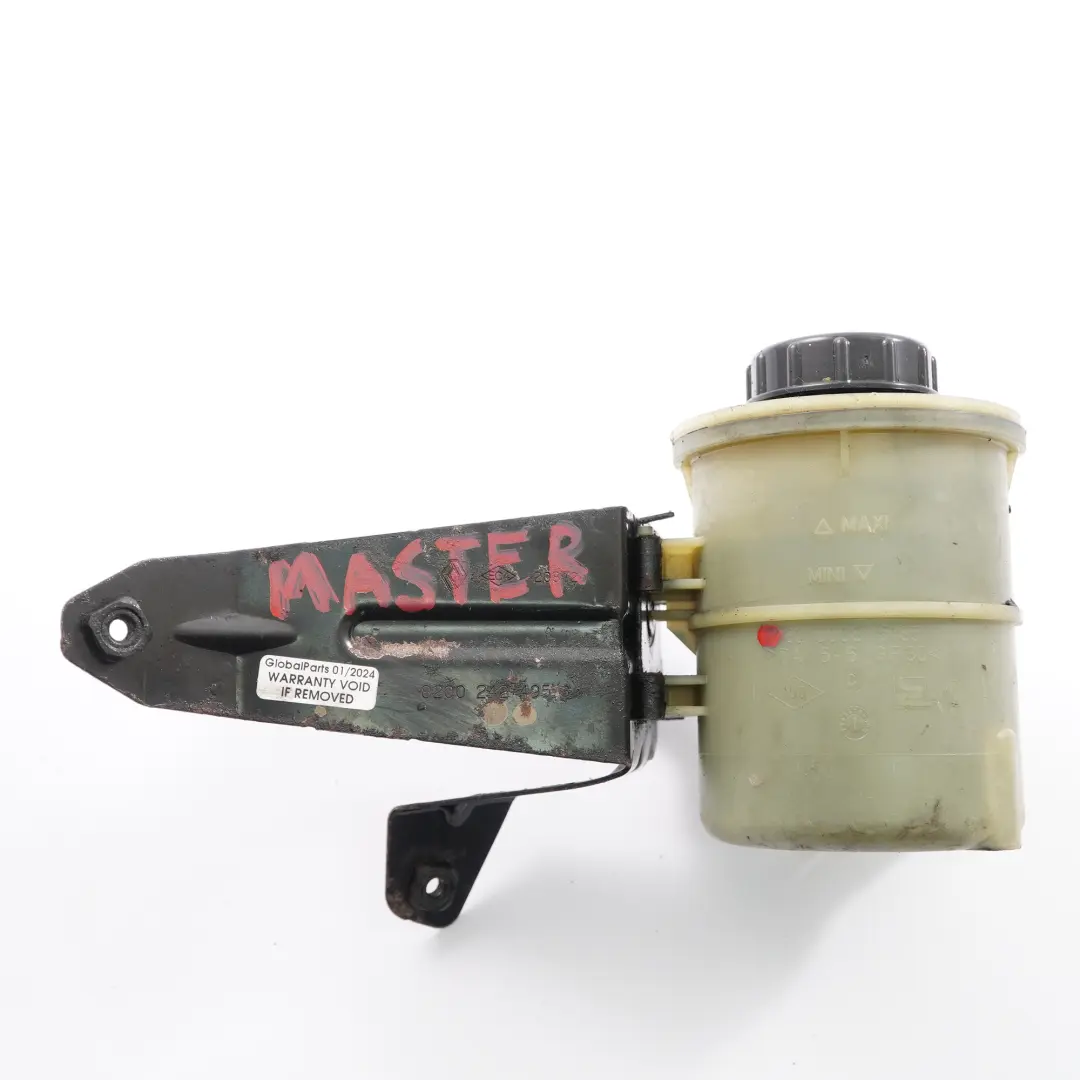 Soporte de depósito de líquido dirección asistida para Renault Master II con número de pieza 8200005185 Renault Master II Soporte de depósito de líquido dirección asistida - SKU 8200005185 - Número de pieza 8200005185