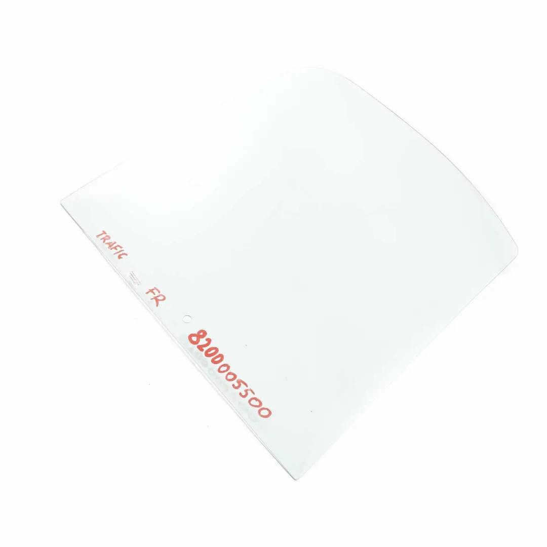 Window Glass Front Door Right O/S AS2 FUYAO to Renault Trafic Vivaro with Part number 8200005500 Renault Trafic Vivaro Window Glass Front Door Right O/S AS2 FUYAO - SKU 8200005500 - Part number 8200005500