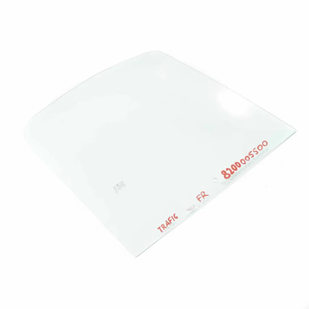 Window Glass Front Door Right O/S AS2 FUYAO to Renault Trafic Vivaro with Part number 8200005500 Renault Trafic Vivaro Window Glass Front Door Right O/S AS2 FUYAO - SKU 8200005500 - Part number 8200005500