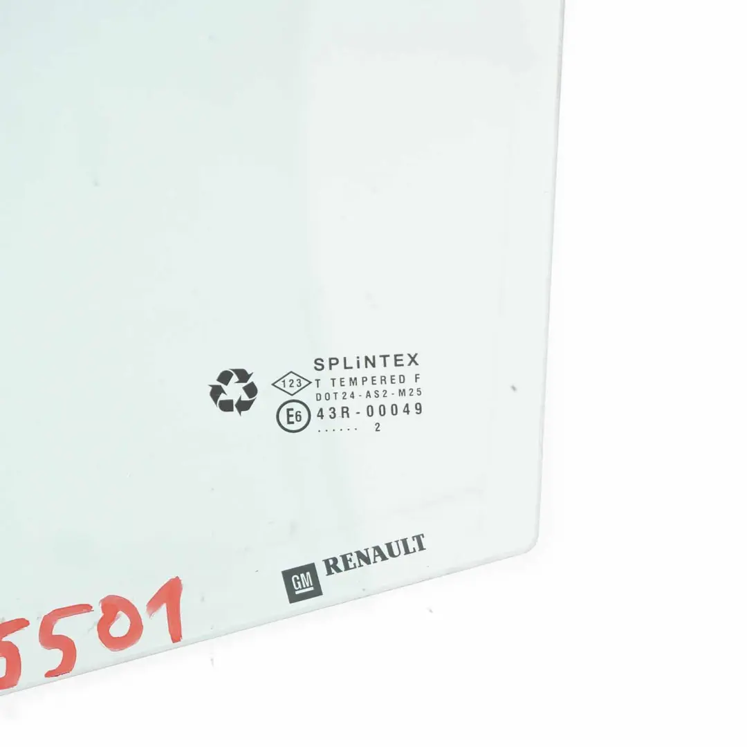 Vitre de Quartier Porte Avant Gauche AS2 pour Renault Trafic Vivaro à propos du numéro de pièce 8200005501 Renault Trafic Vivaro Vitre de Quartier Porte Avant Gauche AS2 - SKU 8200005501 - Numéro de pièce 8200005501