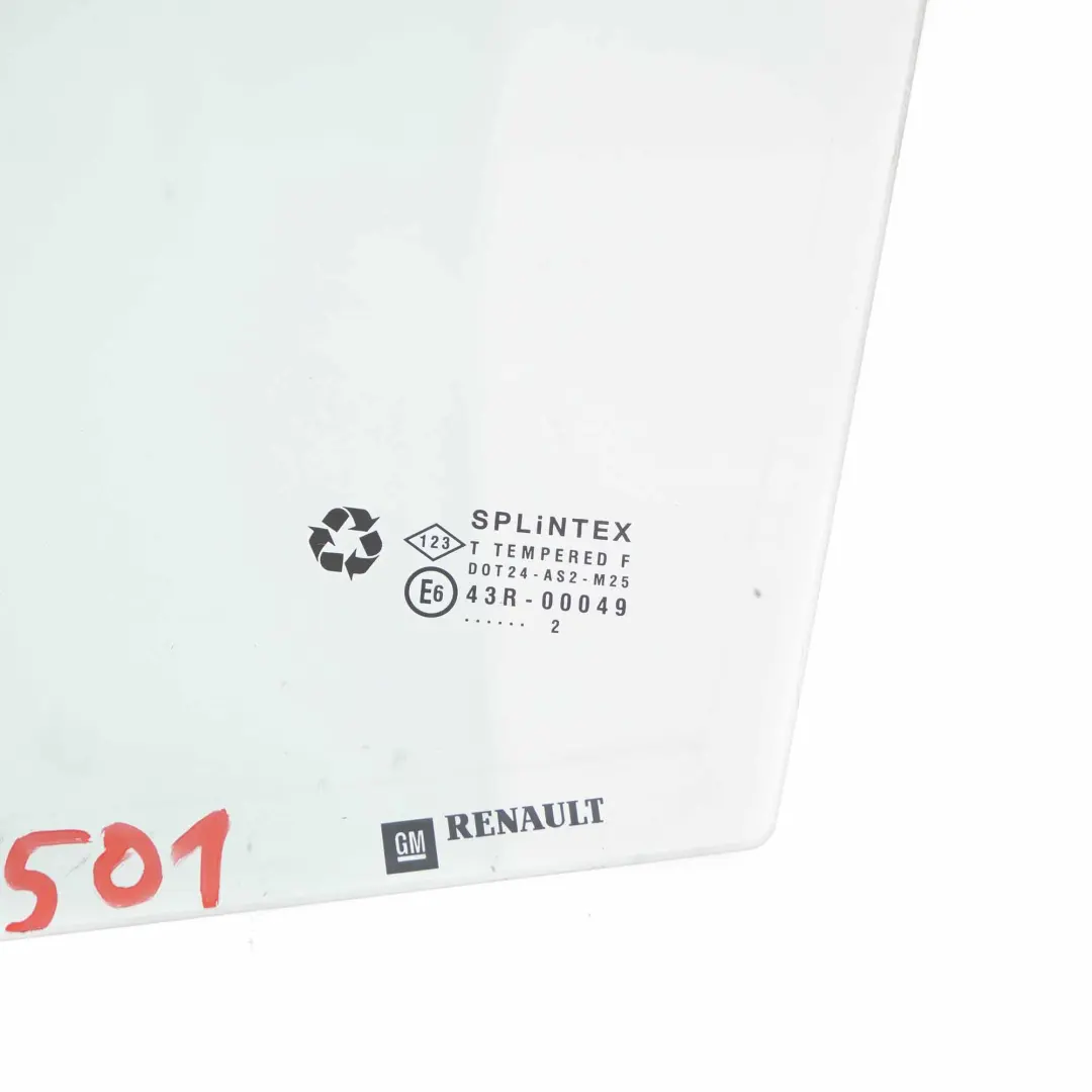 Szyba Drzwi Lewy Przód do Renault Trafic Opel Vivaro o numerze 8200005501 Renault Trafic Opel Vivaro Szyba Drzwi Lewy Przód - SKU 8200005501 - Numer Części 8200005501