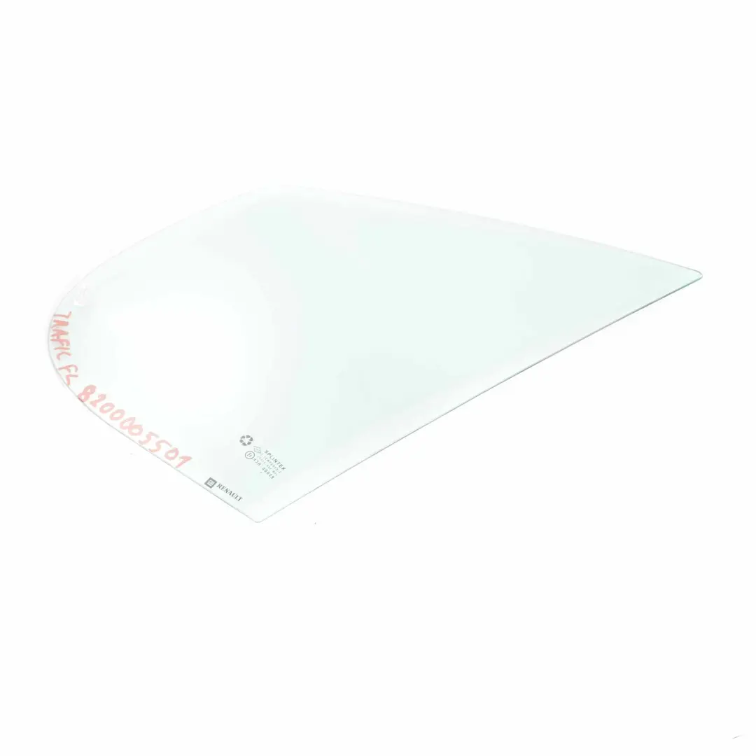 Vitre de Quartier Porte Avant Gauche AS2 pour Renault Trafic Vivaro à propos du numéro de pièce 8200005501 Renault Trafic Vivaro Vitre de Quartier Porte Avant Gauche AS2 - SKU 8200005501 - Numéro de pièce 8200005501