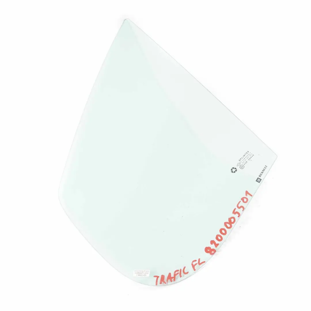 Renault Trafic Vivaro Window Quarter Glass Front Door Left N/S AS2 - SKU 8200005501 - Part number 8200005501
