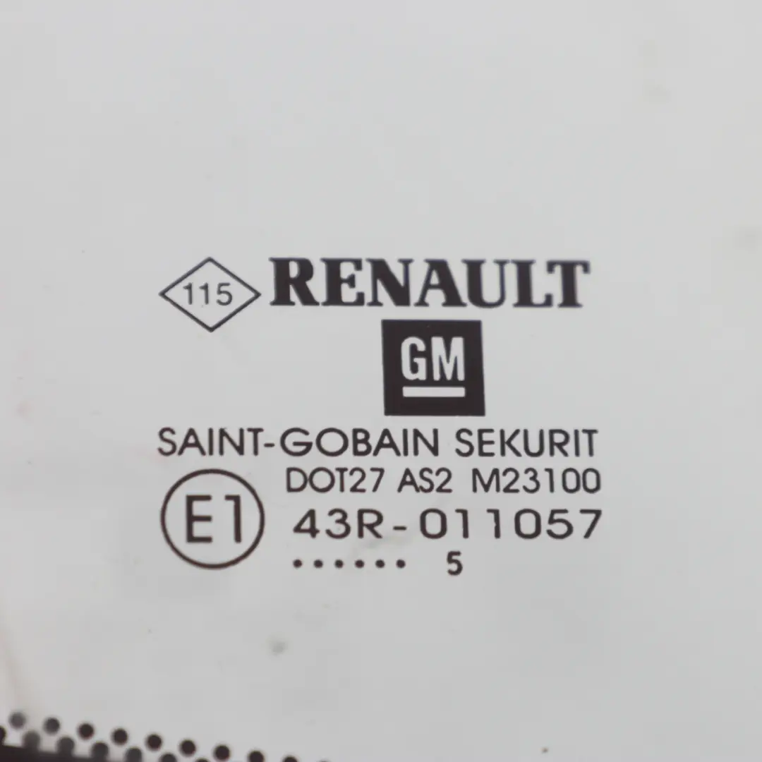Renault Trafic Vivaro Finestra Quarto Vetro Porta Anteriore Destra - SKU 8200005502-1 - Numero di parte 8200005502