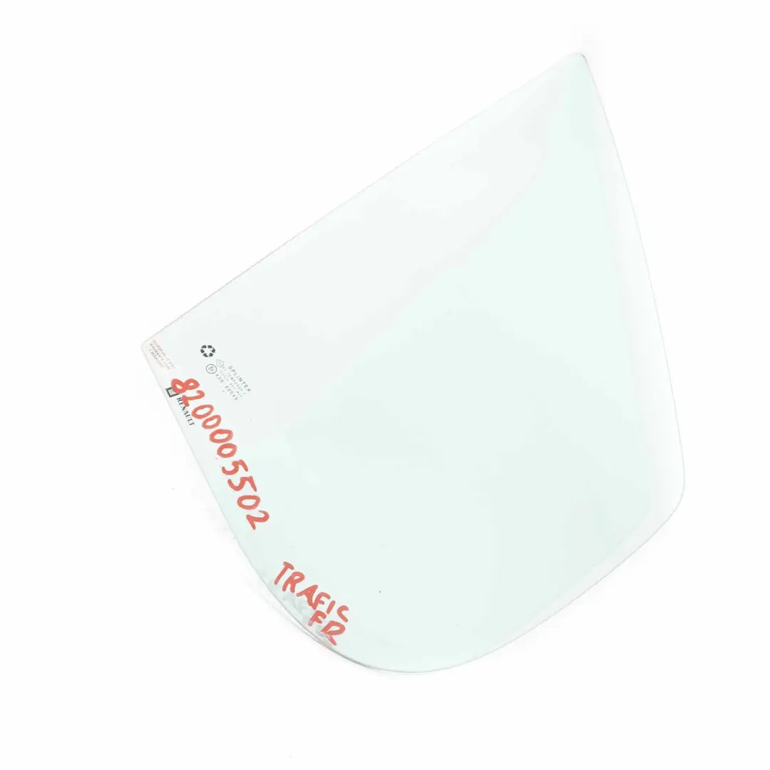 Renault Trafic Vivaro Window Quarter Glass Front Door Right O/S AS2 - SKU 8200005502 - Part number 8200005502