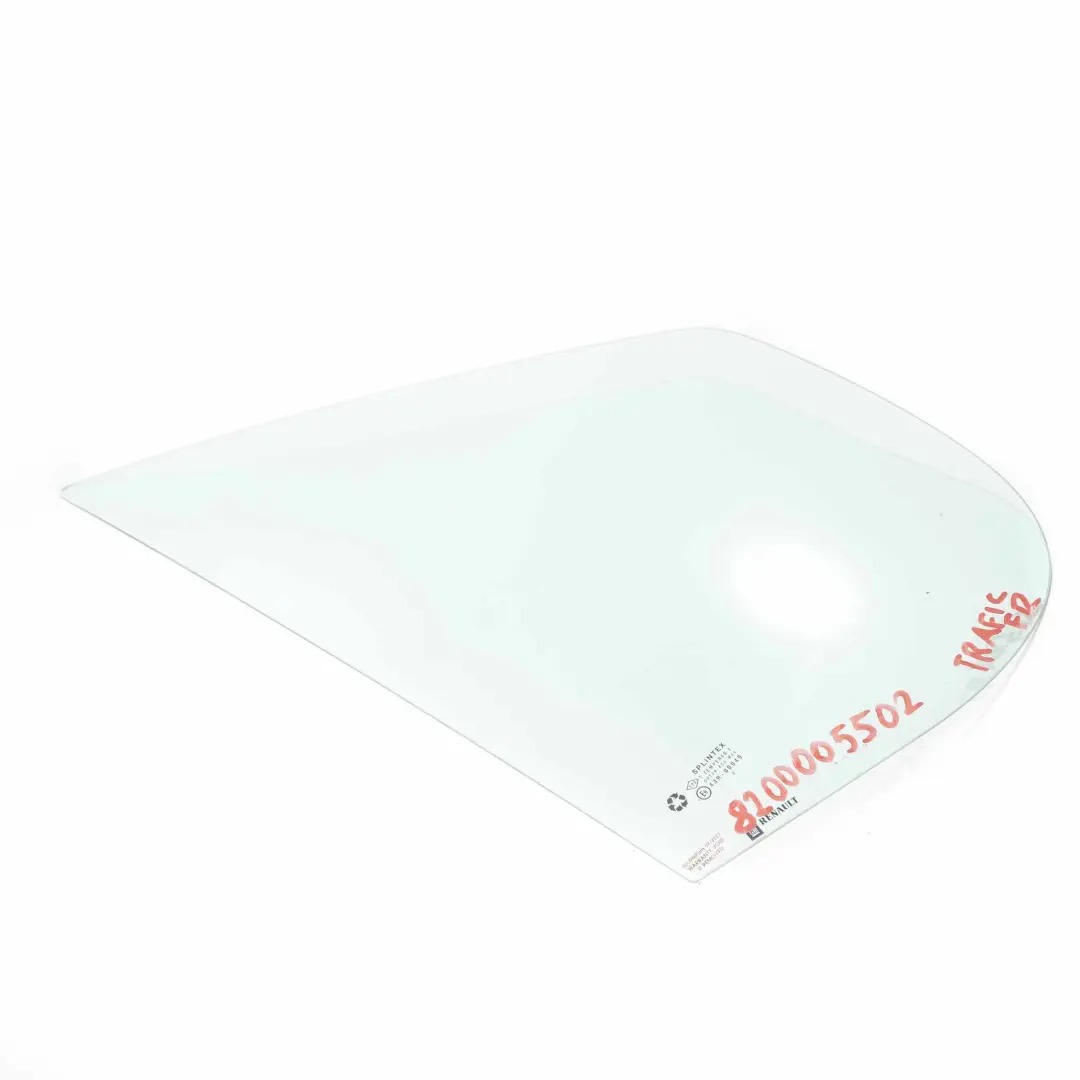 Vitre de Quartier Porte Avant Droite AS2 pour Renault Trafic Vivaro à propos du numéro de pièce 8200005502 Renault Trafic Vivaro Vitre de Quartier Porte Avant Droite AS2 - SKU 8200005502 - Numéro de pièce 8200005502