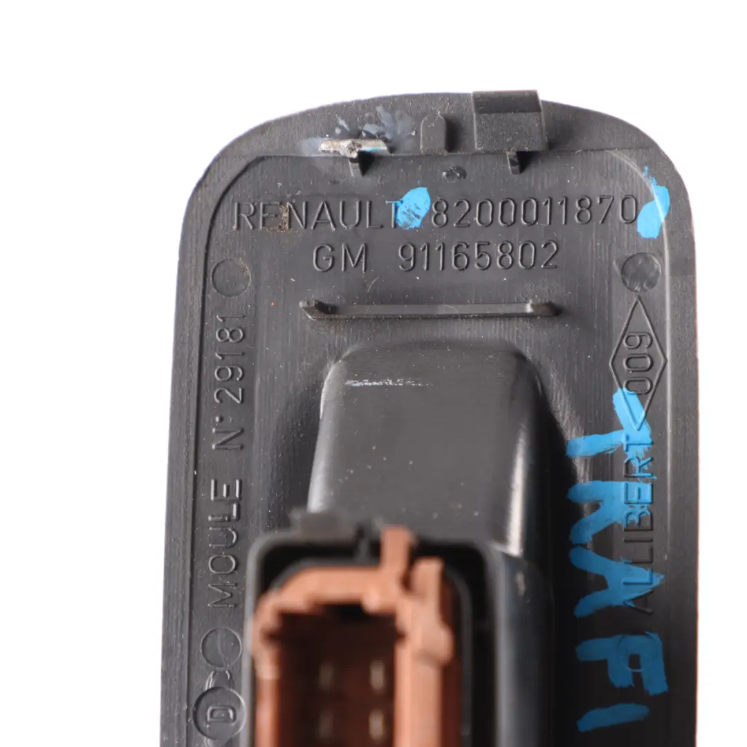  Window Lifter Switch Renault Trafic II Vivaro A Passenger's Side Unit - SKU 8200011870 - Part number 8200011870