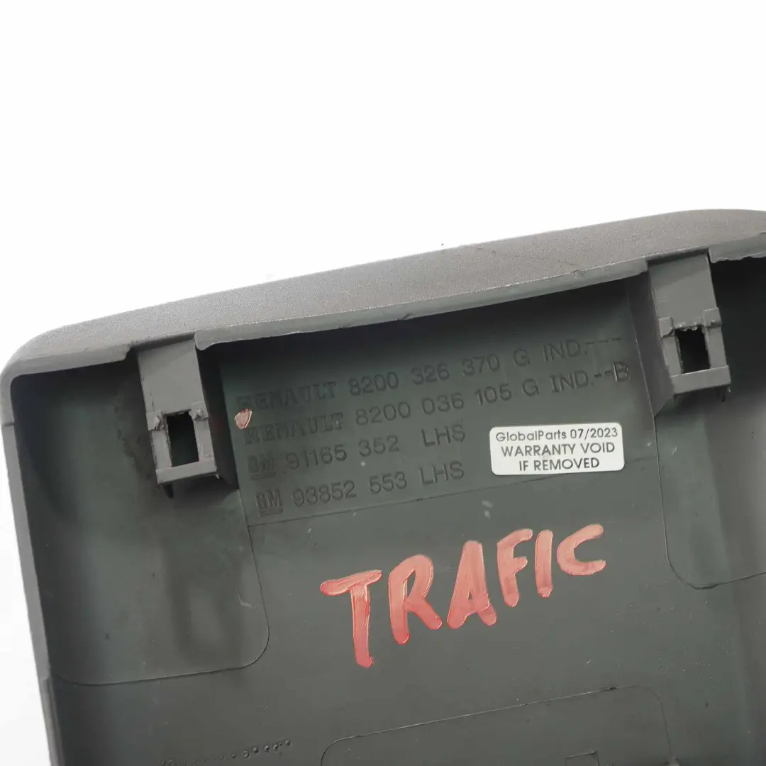  Seitliche Zierleiste Renault Trafic Vivaro Zierleiste links B Säule - SKU 8200036105 - Teilenummer 8200036105