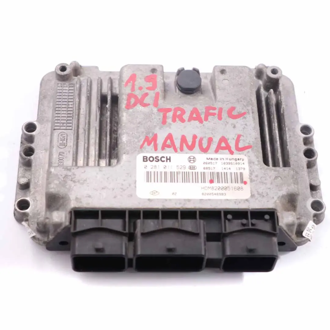 Unidad Control Módulo ECU Manual para Renault Trafic 1.9 DCI Diesel Motor con número de pieza 8200051608 Renault Trafic 1.9 DCI Diesel Motor Unidad Control Módulo ECU Manual - SKU 8200051608 - Número de pieza 8200051608
