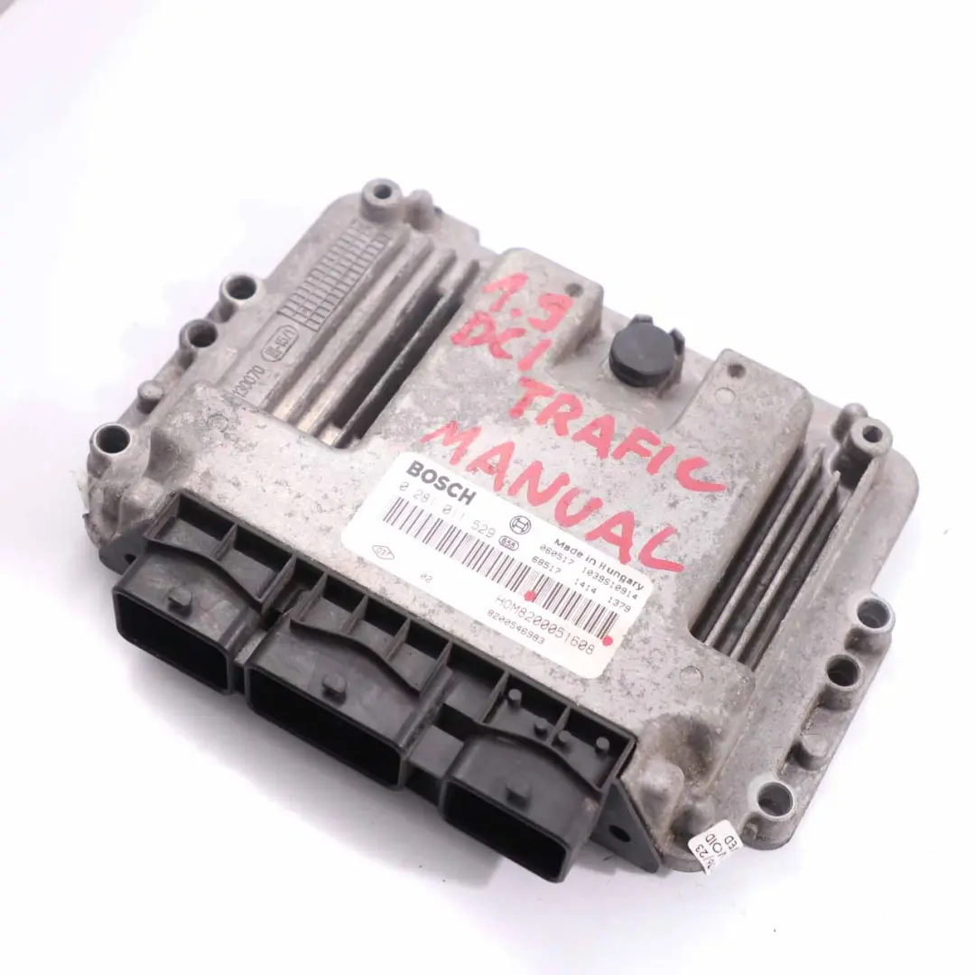 Unidad Control Módulo ECU Manual para Renault Trafic 1.9 DCI Diesel Motor con número de pieza 8200051608 Renault Trafic 1.9 DCI Diesel Motor Unidad Control Módulo ECU Manual - SKU 8200051608 - Número de pieza 8200051608