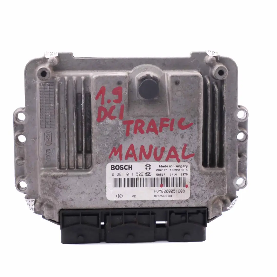 Renault Trafic 1.9 DCI Diesel Engine Control Unit Module ECU Manual - SKU 8200051608 - Part number 8200051608