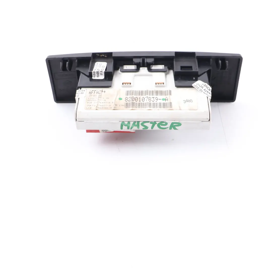 Display Digital Clock Control Unit Module Panel to Renault Master 2 with Part number 8200107839A Renault Master 2 Display Digital Clock Control Unit Module Panel - SKU 8200107839A - Part number 8200107839A