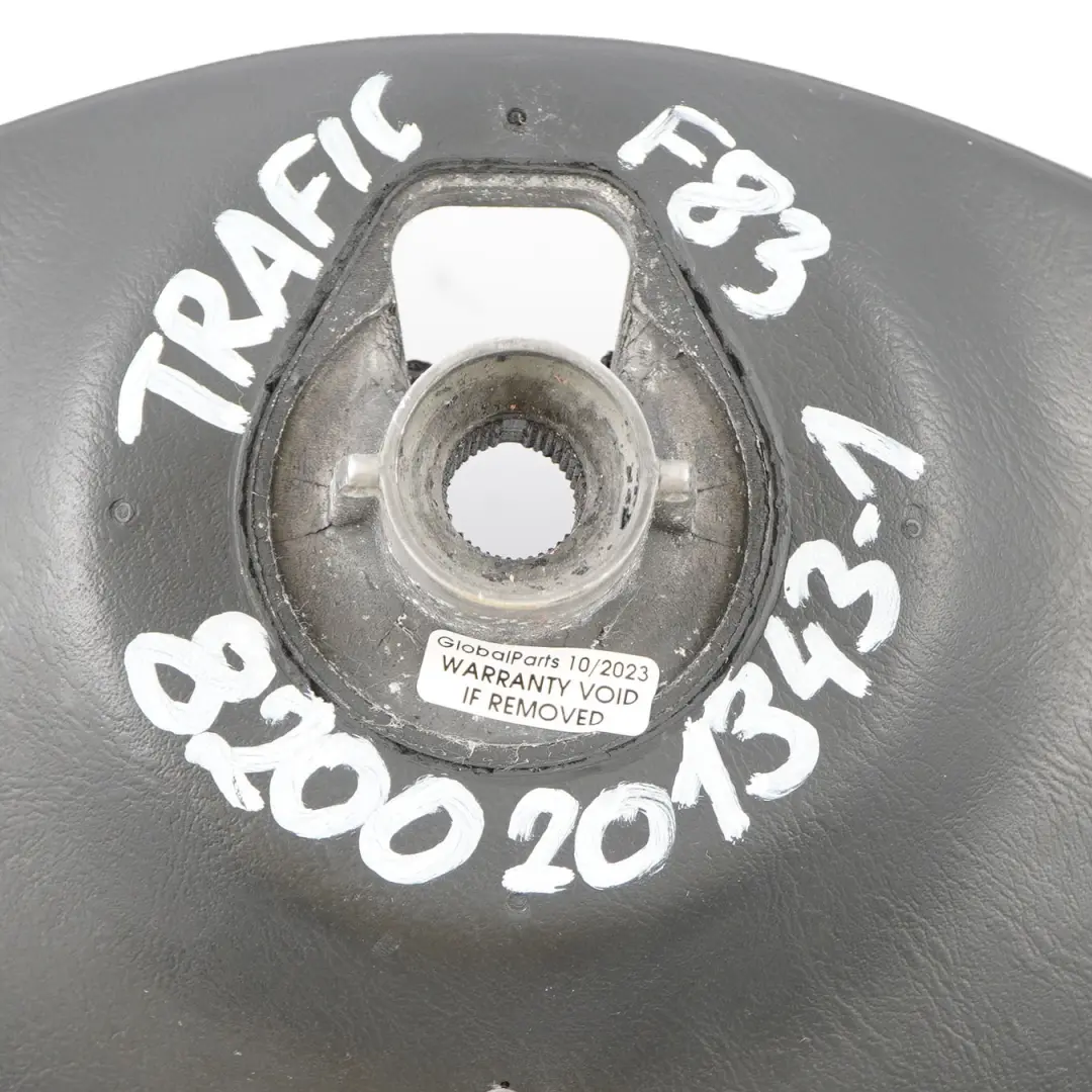 Leather Steering Wheel to Renault Trafic Vauxhall Opel Vivaro NEW Black with Part number 8200201343 Renault Trafic Vauxhall Opel Vivaro NEW Black Leather Steering Wheel - SKU 8200201343-1 - Part number 8200201343