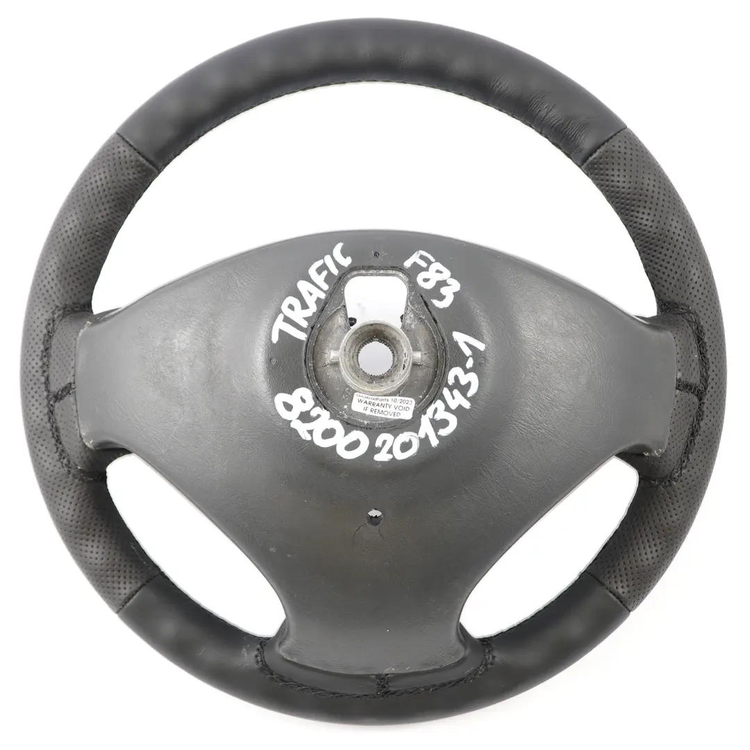 NEU Schwarz Leder Lenkrad Lederlenkrad für Renault Trafic Opel Vivaro mit Teilenummer 8200201343 Renault Trafic Opel Vivaro NEU Schwarz Leder Lenkrad Lederlenkrad - SKU 8200201343-1 - Teilenummer 8200201343