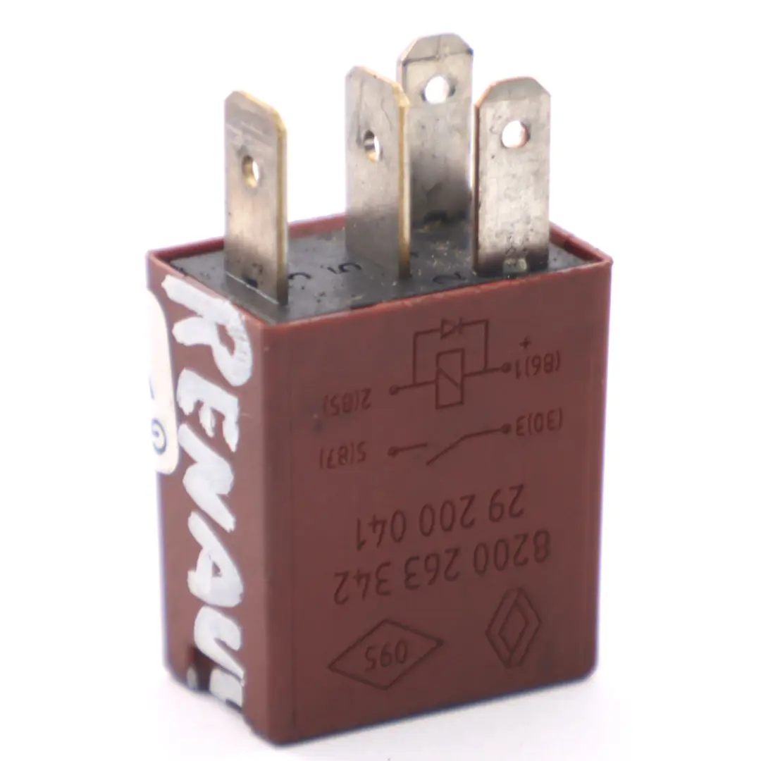Relais modul Steuergerät Braun 12V 20A 4 Pins für Renault mit Teilenummer 8200263342 Renault Relais modul Steuergerät Braun 12V 20A 4 Pins - SKU 8200263342 - Teilenummer 8200263342