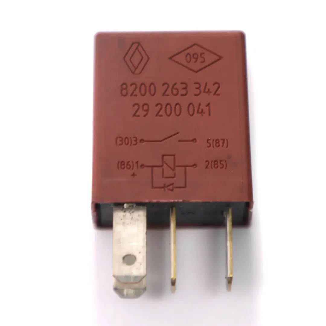 Renault Modulo relè Unità di controllo marrone 12V 20A 4 pin - SKU 8200263342 - Numero di parte 8200263342