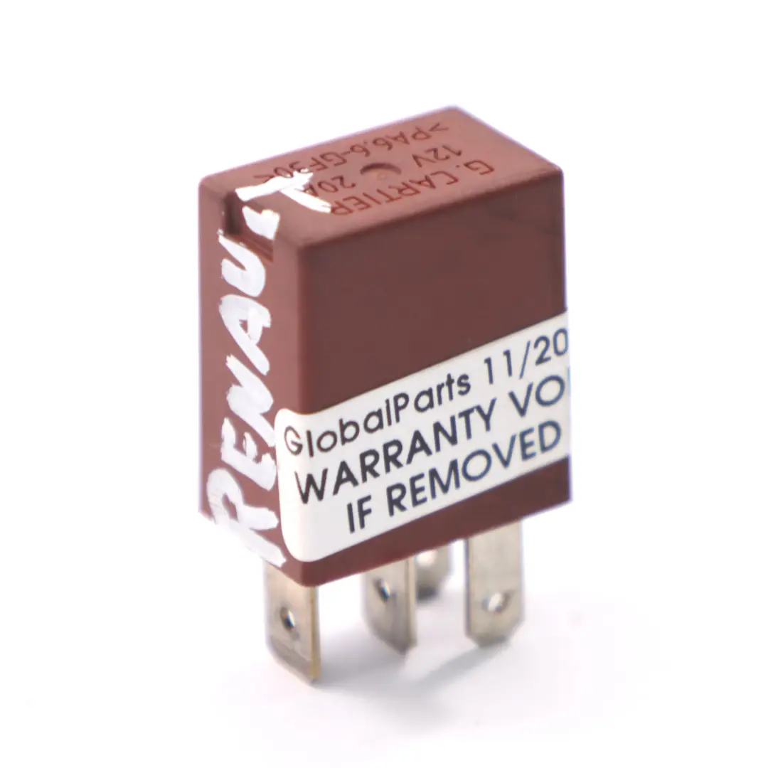 Renault Modulo relè Unità di controllo marrone 12V 20A 4 pin - SKU 8200263342 - Numero di parte 8200263342