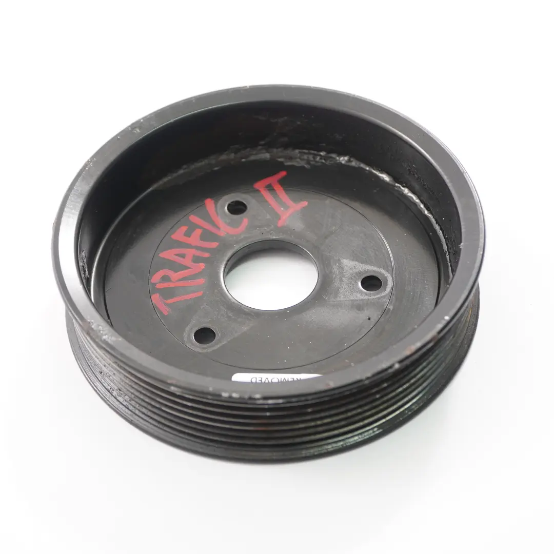 Polea bomba de dirección asistida para Renault Trafic II Vivaro A 2.0 DCI con número de pieza 8200357347 Renault Trafic II Vivaro A 2.0 DCI Polea bomba de dirección asistida - SKU 8200357347 - Número de pieza 8200357347