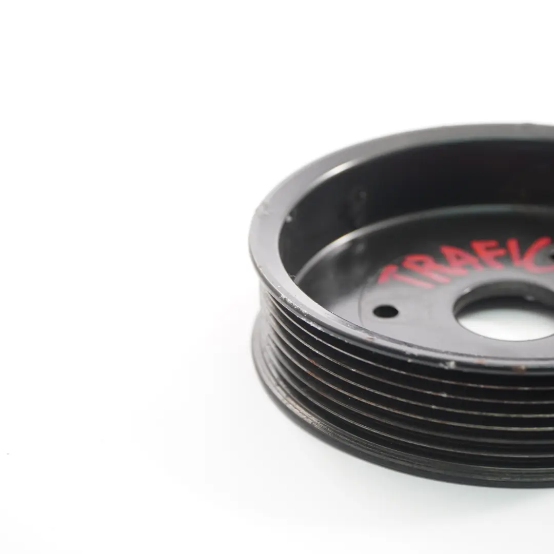 Polea bomba de dirección asistida para Renault Trafic II Vivaro A 2.0 DCI con número de pieza 8200357347 Renault Trafic II Vivaro A 2.0 DCI Polea bomba de dirección asistida - SKU 8200357347 - Número de pieza 8200357347