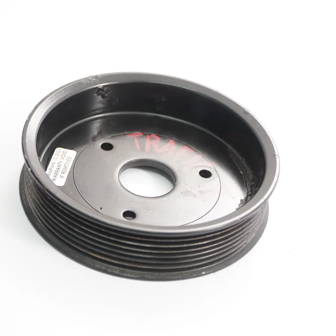 Steering Pump Pulley to Renault Trafic II Opel Vivaro A 2.0 DCI Power with Part number 8200357347 Renault Trafic II Opel Vivaro A 2.0 DCI Power Steering Pump Pulley - SKU 8200357347 - Part number 8200357347
