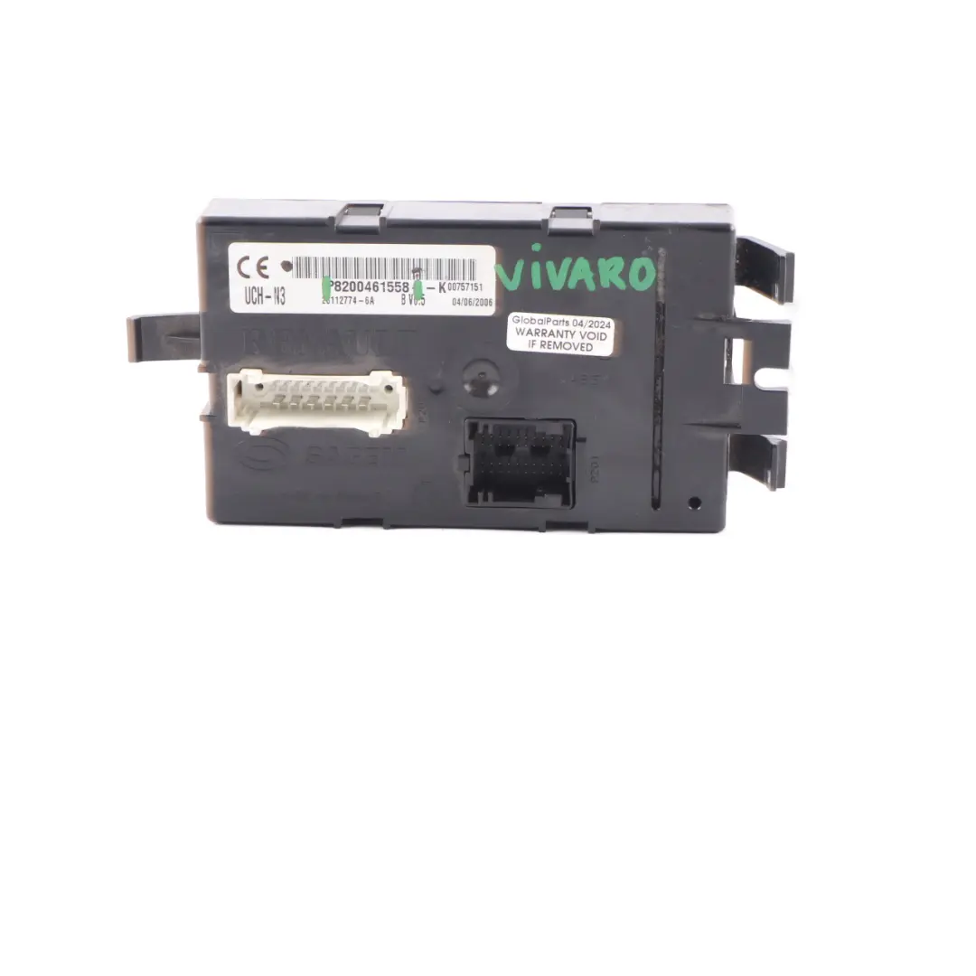 Body Control Module ECU to Renault Trafic 2 Vauxhall Vivaro A with Part number 8200461558 Renault Trafic 2 Vauxhall Vivaro A Body Control Module ECU - SKU 8200461558 - Part number 8200461558