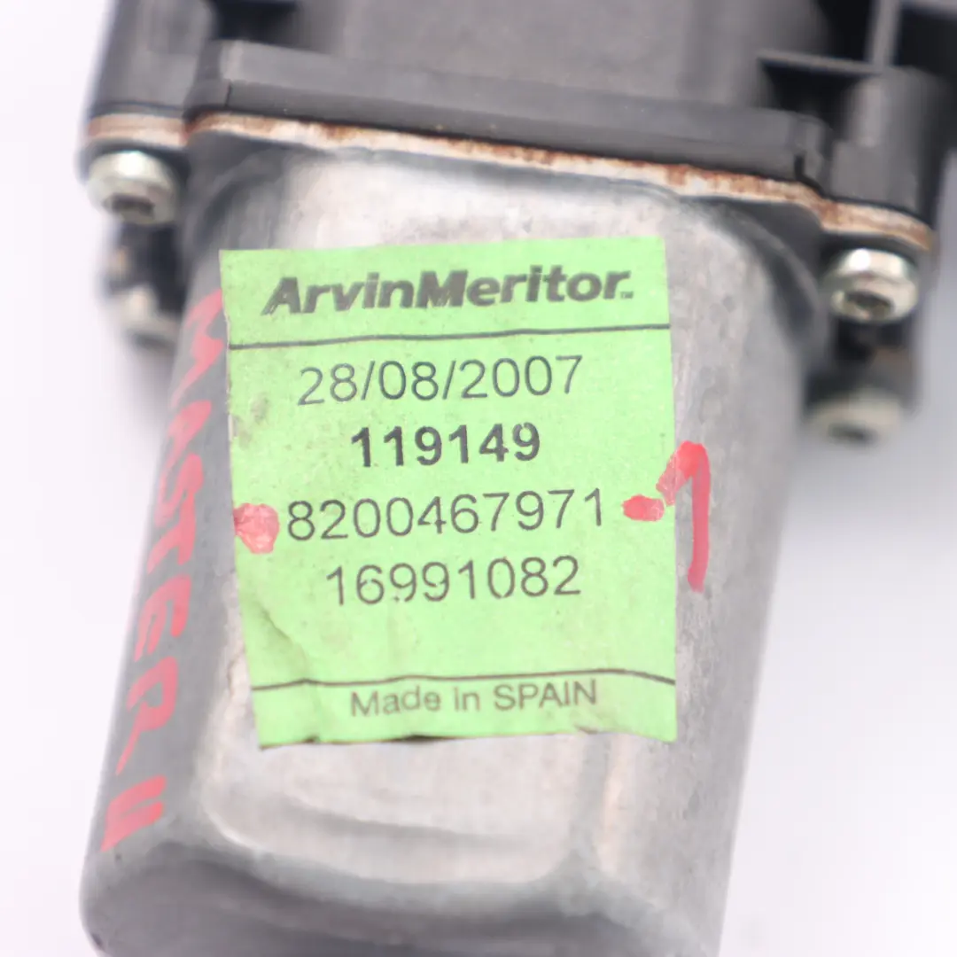 elevalunas puerta delantera izquierda para Renault Master 2 Movano A Motor con número de pieza 8200467971 Renault Master 2 Movano A Motor elevalunas puerta delantera izquierda - SKU 8200467971-1 - Número de pieza 8200467971