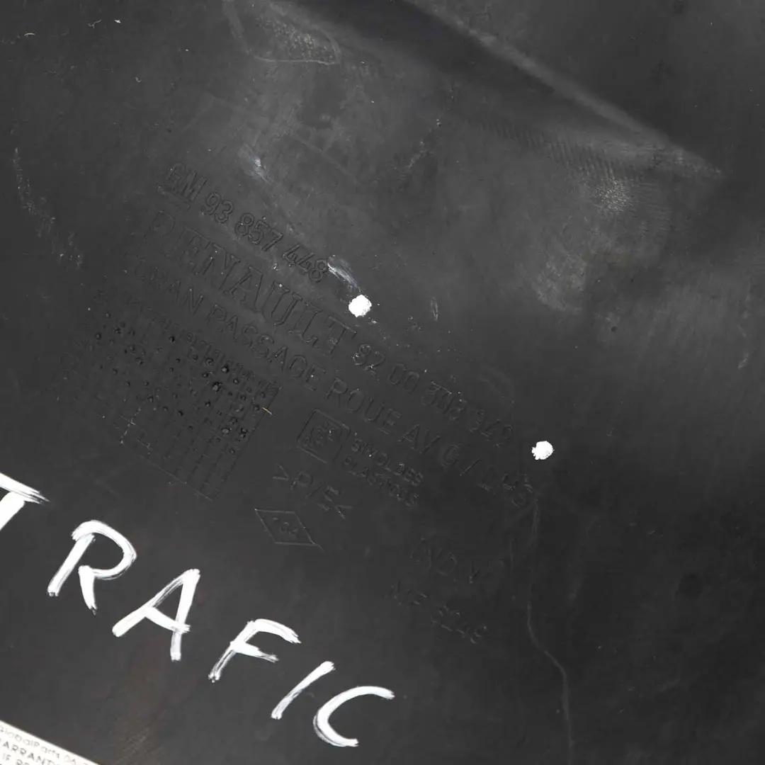 Passaruota anteriore sinistro Copertura Alloggiamento anteriore per Renault Trafic con numero di parte 8200508349 Renault Trafic Passaruota anteriore sinistro Copertura Alloggiamento anteriore - SKU 8200508349 - Numero di parte 8200508349