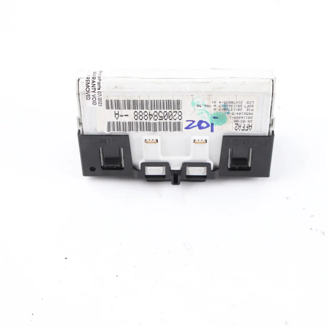 Display Screen Multifunction Unit Dashboard to Renault Trafic II with Part number 8200584888 Renault Trafic II Display Screen Multifunction Unit Dashboard - SKU 8200584888 - Part number 8200584888