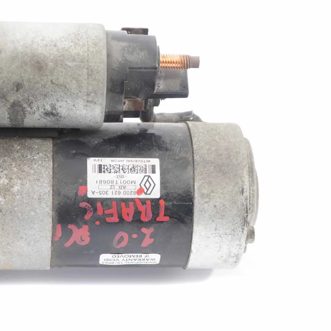 Moteur Démarreur Moteur pour Renault Trafic II Vivaro B 2.0 DCI Diesel à propos du numéro de pièce 8200621305A Renault Trafic II Vivaro B 2.0 DCI Diesel Moteur Démarreur Moteur - SKU 8200621305A - Numéro de pièce 8200621305A